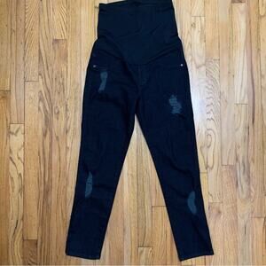 James Jeans destroyed dark wash maternity jeans